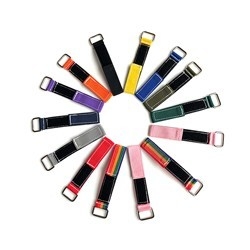 heavy duty Reusable various colors webbing sewing hook and loop fastener tape hook and loop straps with metal buckle