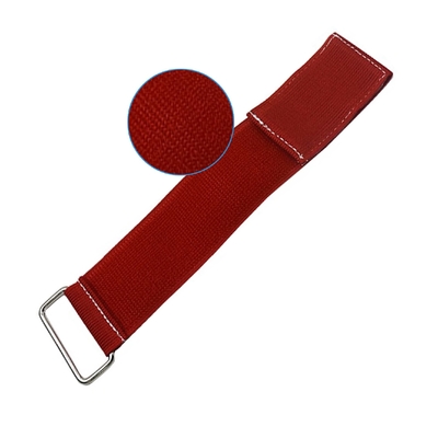 Elastic band hook and loop fastening strap nylon elastic un-napped loop band stretch hook and loop with buckle