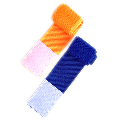 Elastic band hook and loop fastening strap nylon elastic un-napped loop band stretch hook and loop with buckle