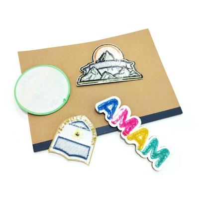 High Frequency TPU Custom Woven label Iron-on backside Label Embroidery Patches tags