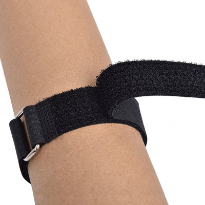 custom LOGO nylon hook and loop mixed on same side straps with metal buckle