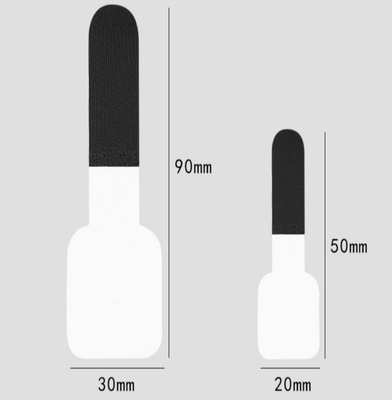 Black and white Custom part adhesive hook and loop strip wire ties Mount cable tie
