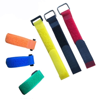 China factory Heavy duty nylon hook and loop metal buckle cinch strap with custom Logo