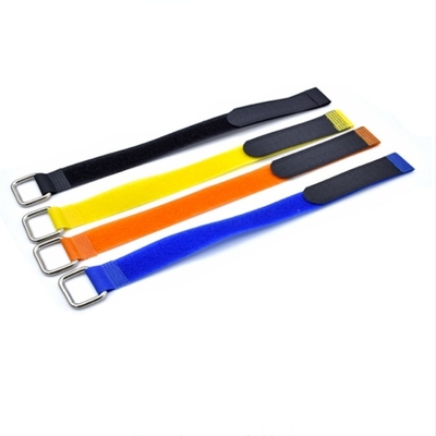 China factory Heavy duty nylon hook and loop metal buckle cinch strap with custom Logo