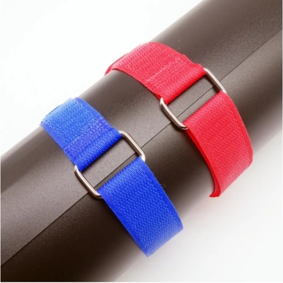 China factory Heavy duty nylon hook and loop metal buckle cinch strap with custom Logo