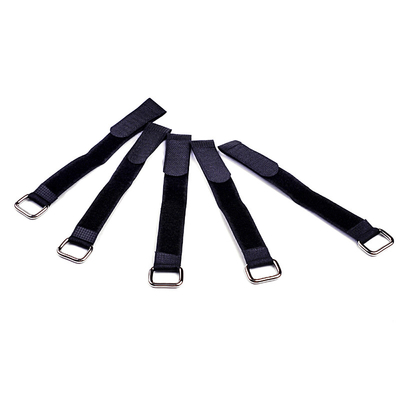 China factory Heavy duty nylon hook and loop metal buckle cinch strap with custom Logo