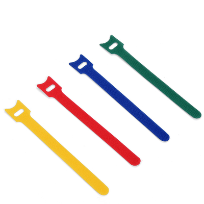 Colorful Double Side Hook and Loop Cable Tie Back To Back Fixable Cable Ties With Logo Printed