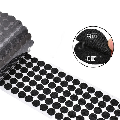 Manufacturer supply Custom Sticky back no sew  Hook and Loop dots glued coins rounds square or circles in different size