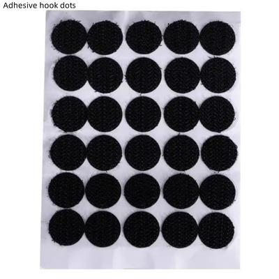 Manufacturer supply Custom Sticky back no sew  Hook and Loop dots glued coins rounds square or circles in different size