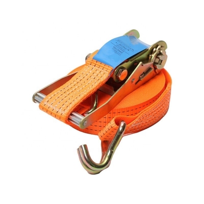 Custom size  and PVC Label Heavy Duty Ratchet Strap Tie Down Lashing Belt For Truck and Cargo control