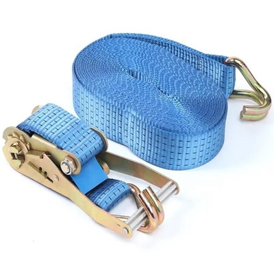Strong Binding Durable 2 Inches 50 mm width Ratchet Tie Downs Strap  3T 5T 8T 10T  Load tighter Cargo Belt with Metal J hook