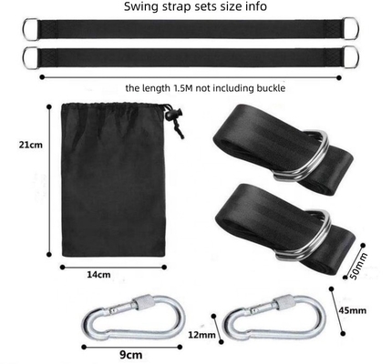 High Quality Tree Swing Hanging Strap - 5ft Swing Straps Outdoor and Indoor patio swings chairs Suspension Accessories Kit