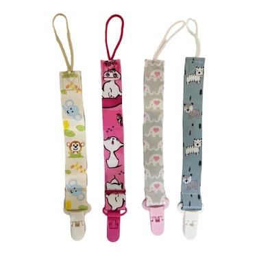 Fabric Cartoon BPA Free baby Pacifier Clips Chain soft and waterproof Pacifier Holder Nipple Soother Chain