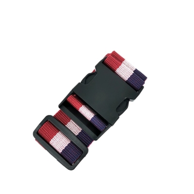 Heavy duty high quality rainbow colors custom tag luggage straps adjustable buckle webbing belt for suitcases and travel bag