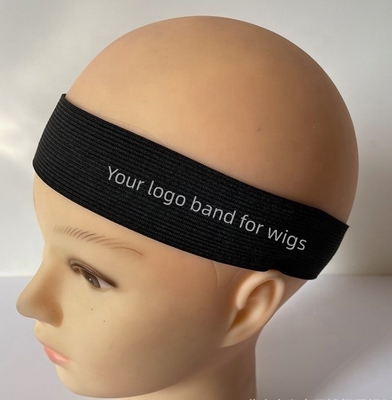 Hot Selling Custom Logo Black Lace Melt Belt Band Hair Edge Elastic Band For Wigs With Protection Ear Covers Muffs Pads