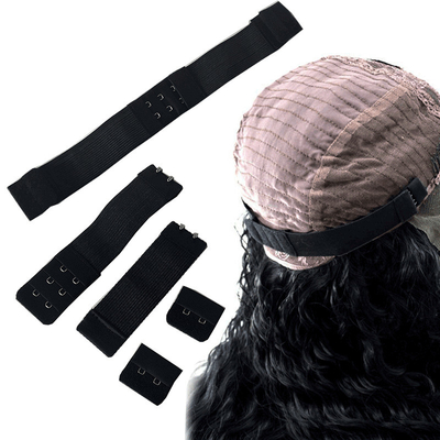 hot selling elastic band Black Elastic Bands For Wigs  with hooks Hair Net Lace making
