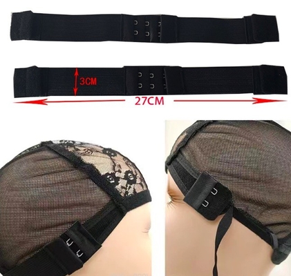 hot selling elastic band Black Elastic Bands For Wigs  with hooks Hair Net Lace making