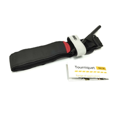 Outdoor hook and loop  tourniquet with metal  rod