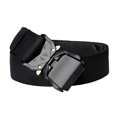 Heavy Duty Nylon Webbing Tactical belt with flip Quick Release Buckle