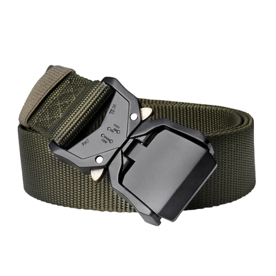 Heavy Duty Nylon Webbing Tactical belt with flip Quick Release Buckle