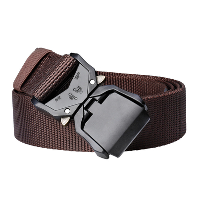 Heavy Duty Nylon Webbing Tactical belt with flip Quick Release Buckle
