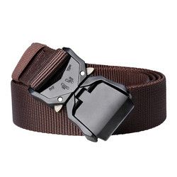 Heavy Duty Nylon Webbing Tactical belt with flip Quick Release Buckle