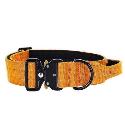 Dansky High Quality Custom Logo Metal Buckle Collar for Dogs Small Medium Large Pet Tactical Dog Collar