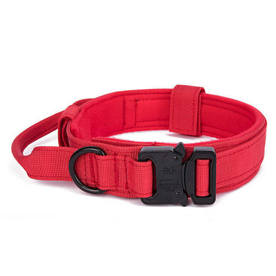 Dansky Adjustment Soft Neoprene Built-in Control Handle for Emergency Situations with Metal Buckle Quick Release Dog Collar