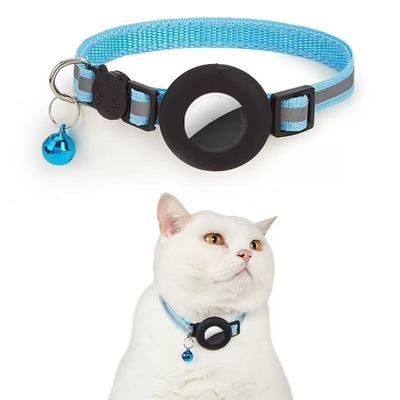 Dansky Fashionable Smart GPS Tracker Waterproof with Silicone case Pet Cat Collars with Reflective Strip and Bell Cute Collar