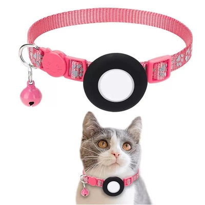 Dansky Custom logo Neoprene Airtag Cat Leash with Airtag Holder Waterproof Case Reflective Cat Collar