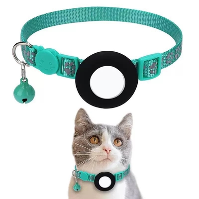 Dansky Personalized Airtag Protective Cover for Small Training Dogs and Cats Reflective Nylon Pets Collar