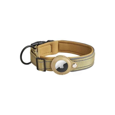 Dansky Adjustable Durable Airtag Dog Collar with Airtag Holder Waterproof Case Pet Collar for Miniature/Small/Medium Dogs