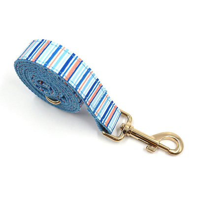 DANSKY 2025 Custom Logo Luxury Dog Leash Collar Set Adjustable Modern Soft Strip Printed Fashion New Customized Dog Collar Set