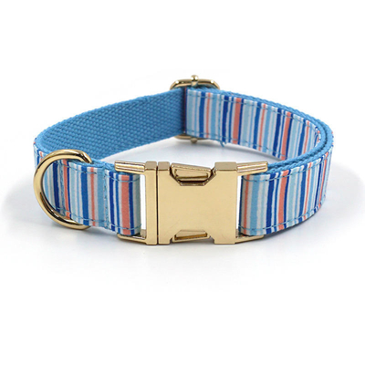 DANSKY 2025 Custom Logo Luxury Dog Leash Collar Set Adjustable Modern Soft Strip Printed Fashion New Customized Dog Collar Set