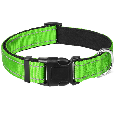 Dansky Adjustable Reflective Safety Dog Collar Nylon Durable XS S M L XL Collars With Release Buckle