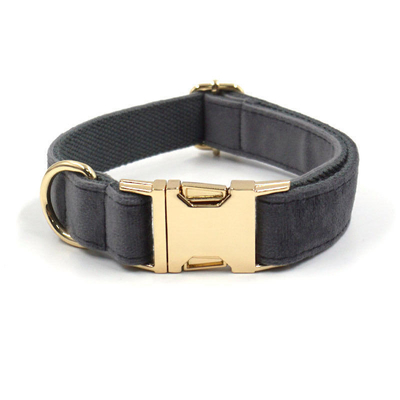 Dansky Wholesale Fashion Design Soft Velvet Puppy Necklace Dog Collars With Custom Laser logo Dog Collar
