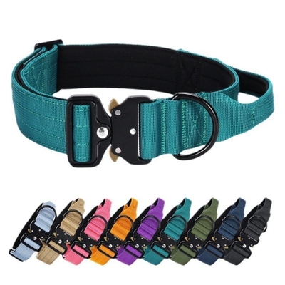 DANSKY Heavy Duty Tactical Dog Collar Adjustable C5 Nylon Webbing with Metal Buckle and Soft Handle Ready to Ship