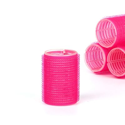 Self-Grip Plastic Hair Roller Volumizing Hook Hair Rollers Set Pink for Velcro Curlers for Short Medium Hair