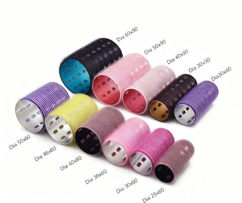 Dansky Factory Custom Aluminum Hook and Loop Hair Rollers for Hair Styling and Curling Hot Temperature Metal Curlers
