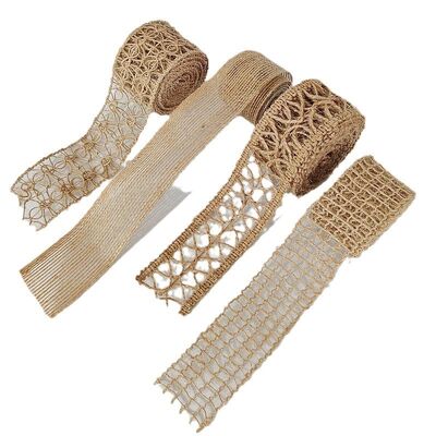 Dansky Golden Jute Twine & Ribbon - Handmade Bow Decor for Holiday Crafts & DIY Home Projects