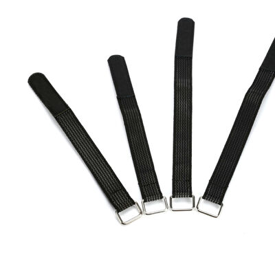 Dansky Custom Logo Lipo Battery Hook and Loop Straps Non-Slip Woven Nylon Releasable Grip with Buckle