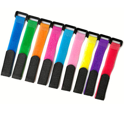 DANSKY Nylon Normal Hook and Loop Strap With Plastic Buckle Reusable Self-lock Cinch Strap