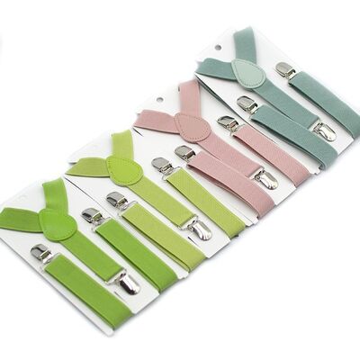 DANSKY Kids Boys Mens printed  Suspenders - Y-Back Adjustable with Strong Clips & Synthetic Leather Straps