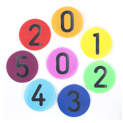 DANSKY Customized Colorful Carpet Marker Sitting Spot Die Cut Hook and Loop Dot Carpet Marker