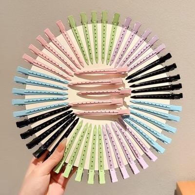 DANSKY HOOK Thermal Hair Rollers for Women Self Grip Hair Curlers for Short & Long Hair for Long Curls Brown+pink Clips