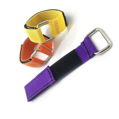 DANSKY Custom Adhesive Strip Tape Reusable Adjustable Webbing Strap With Buckle Nylon Hook and Loop Strap Cable Ties Fastener