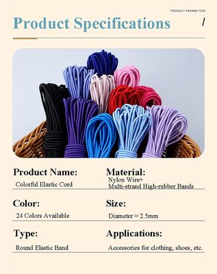 Custom Thick Elastic Band - Heavy Stretch Black Thick Rubber Rope Round Elastic Cord for Recliner & Sewing Accessories