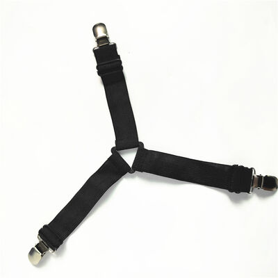 DANSKY Custom Bed Straps with Metal Clips Triangle Elastic Straps Adjustable Fitted Sheet Straps Non Slip Bed Sheet Clips