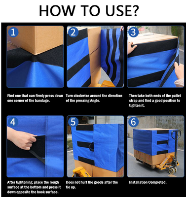 DANSKY Pallet Cargo Multi-function Strong Self-adhesive Logistics Turnover Straps and Packing Straps Hook and Loop Pallet Wrap