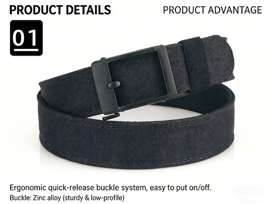 DANSKY New Style Aluminum Alloy Outdoor Nylon Belt Men's Elastic Waist Belt for Workwear - Custom Logo